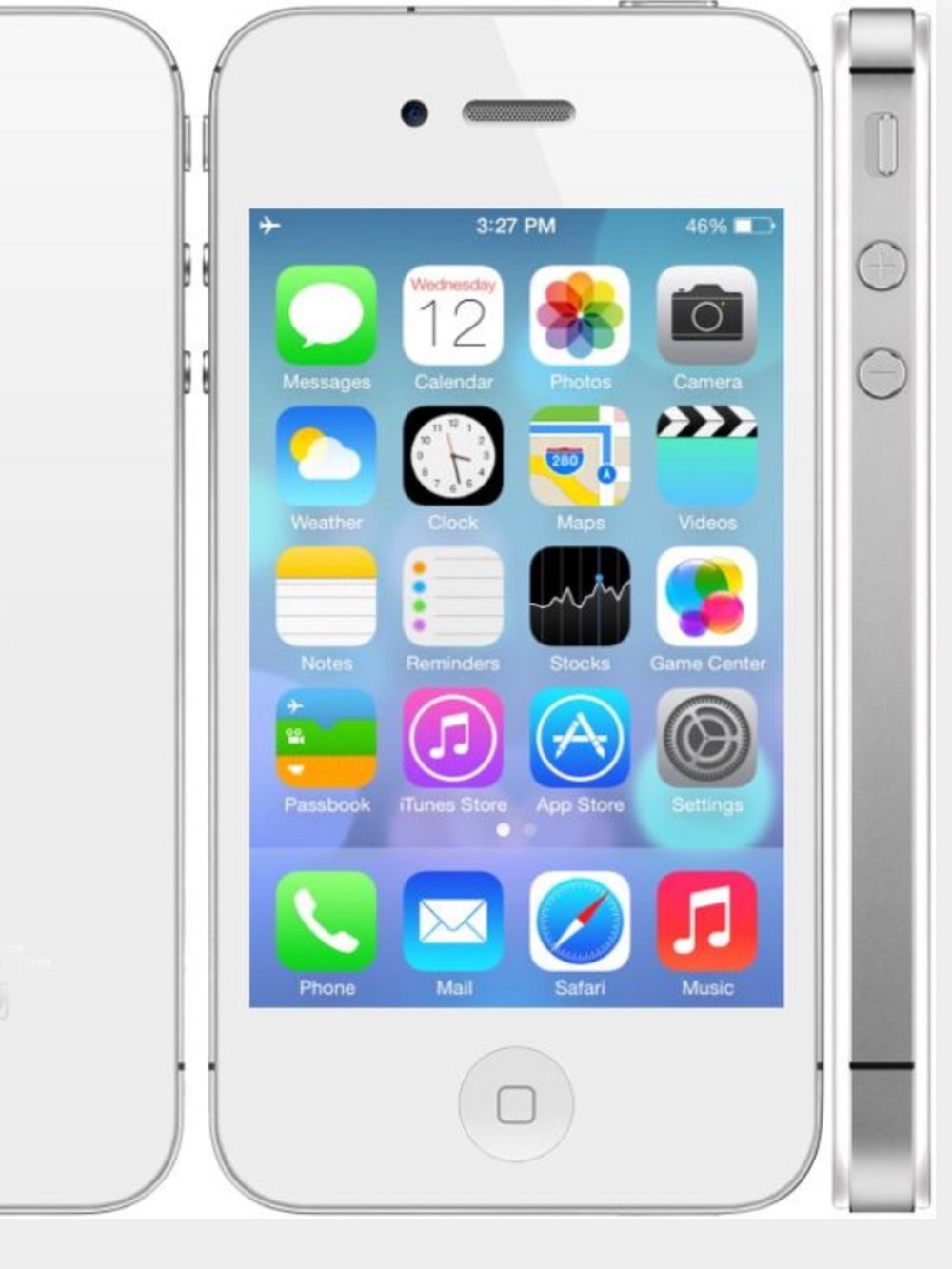 Apple iPhone 4s White Glass Front and Back Smartphone